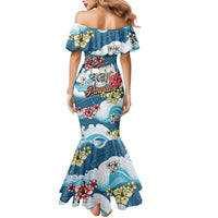Hawaii Santa Skeleton Surfing Personalized Mermaid Dress Mele Kalikimaka i Iulai! LT9 - Polynesian Pride