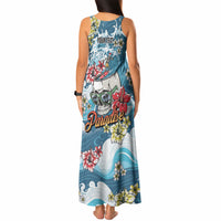 Hawaii Santa Skeleton Surfing Personalized Tank Maxi Dress Mele Kalikimaka i Iulai! LT9 - Polynesian Pride