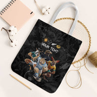 Custom Rugby Southern Hemisphere Tote Bag Argentina AUNZ South Africa Mascot Black - Polynesian Pride