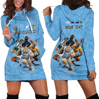 Custom Rugby Southern Hemisphere Hoodie Dress Argentina AUNZ South Africa Mascot Blue LT9 - Polynesian Pride