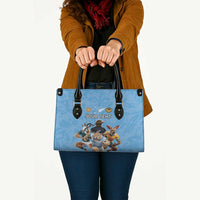 Custom Rugby Southern Hemisphere Leather Bag Argentina AUNZ South Africa Mascot Blue - Polynesian Pride