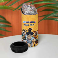 Custom Rugby Southern Hemisphere 4 in 1 Can Cooler Tumbler Argentina AUNZ South Africa Mascot Gold LT9 - Polynesian Pride