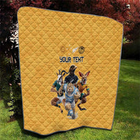 Custom Rugby Southern Hemisphere Quilt Argentina AUNZ South Africa Mascot Gold - Polynesian Pride