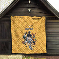 Custom Rugby Southern Hemisphere Quilt Argentina AUNZ South Africa Mascot Gold - Polynesian Pride