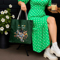 Custom Rugby Southern Hemisphere Tote Bag Argentina AUNZ South Africa Mascot Green - Polynesian Pride