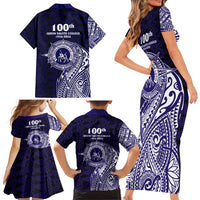 Tonga Queen Salote College 100th Years Family Matching Short Sleeve Bodycon Dress and Hawaiian Shirt Est 1926 Tongan Ngatu Tapa LT9 - Polynesian Pride
