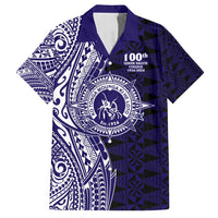 Tonga Queen Salote College 100th Years Family Matching Long Sleeve Bodycon Dress and Hawaiian Shirt Blue Tonga Kupesi Uniquely Pacific Art LT9 Dad's Shirt - Short Sleeve Blue - Polynesian Pride
