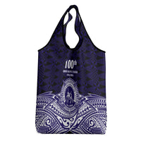 Tonga Queen Salote College 100th Years Grocery Bag Blue Tonga Kupesi Uniquely Pacific Art LT9 - Polynesian Pride
