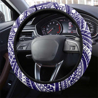 Tonga Queen Salote College 100th Years Steering Wheel Cover Blue Tonga Kupesi Uniquely Pacific Art LT9 - Polynesian Pride