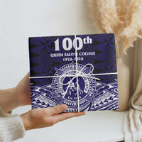 Tonga Queen Salote College 100th Years Wrapping Paper Blue Tonga Kupesi Uniquely Pacific Art LT9 - Polynesian Pride