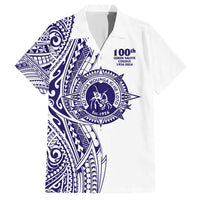 Tonga Queen Salote College 100th Years Family Matching Short Sleeve Bodycon Dress and Hawaiian Shirt White Tonga Kupesi Uniquely Pacific Art LT9 Dad's Shirt - Short Sleeve White - Polynesian Pride