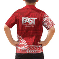 Samoa FAST Family Matching Tank Maxi Dress and Hawaiian Shirt Samoan Motif Patterns - Polynesian Pride