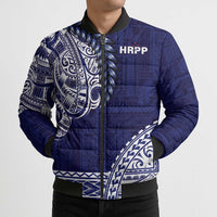 Samoa HRPP Bomber Puffer Jacket Samoan Motif Patterns - Polynesian Pride