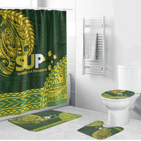 Samoa SUP Bathroom Set Samoan Motif Patterns LT9 Bathroom Set (4 pcs) Green - Polynesian Pride