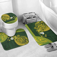 Samoa SUP Bathroom Set Samoan Motif Patterns LT9 Mat Set Only (3 pcs) One Size Green - Polynesian Pride