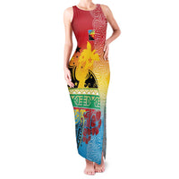 Personalised Torba PNG Day Family Matching Tank Maxi Dress and Hawaiian Shirt Oro Tapa Pattern - Polynesian Pride