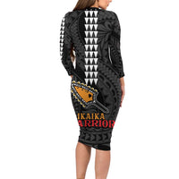 Aloha Spirit Ikaika Warrior Helmet Family Matching Long Sleeve Bodycon Dress and Hawaiian Shirt LT9 - Polynesian Pride