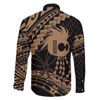 Ikaika Hawaiian Mythic Koa Tribal Warrior Family Matching Off Shoulder Short Dress and Hawaiian Shirt LT9 - Polynesian Pride