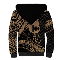 Ikaika Hawaiian Mythic Koa Tribal Warrior Sherpa Hoodie LT9 - Polynesian Pride