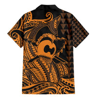 Koa Ikaika Warrior Helmet with Shark Family Matching Mermaid Dress and Hawaiian Shirt Gold Kakau Style LT9 - Polynesian Pride
