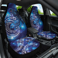 North Island Kokako and South Island Kokako Car Seat Cover New Zealand Native Bird with Galaxy Vibe LT9 One Size Galaxy - Polynesian Pride