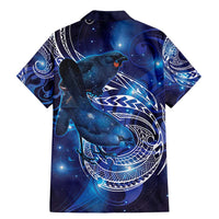 North Island Kokako and South Island Kokako Family Matching Mermaid Dress and Hawaiian Shirt New Zealand Native Bird with Galaxy Vibe LT9 - Polynesian Pride