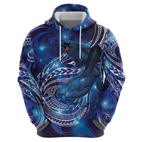 North Island Kokako and South Island Kokako Hoodie New Zealand Native Bird with Galaxy Vibe LT9 - Polynesian Pride