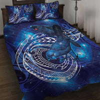 North Island Kokako and South Island Kokako Quilt Bed Set New Zealand Native Bird with Galaxy Vibe LT9 Galaxy - Polynesian Pride