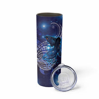 North Island Kokako and South Island Kokako Skinny Tumbler New Zealand Native Bird with Galaxy Vibe LT9 - Polynesian Pride
