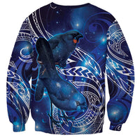 North Island Kokako and South Island Kokako Sweatshirt New Zealand Native Bird with Galaxy Vibe