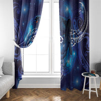 North Island Kokako and South Island Kokako Window Curtain New Zealand Native Bird with Galaxy Vibe LT9 - Polynesian Pride