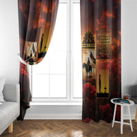 ANZAC Day Film Reel Lest We Forget Window Curtain Australia NZ Memorial