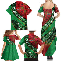 Personalised Cook Islands ANZAC 1915-2026 Filmstrip Family Matching Summer Maxi Dress and Hawaiian Shirt Lest We Forget 25 April LT9 - Polynesian Pride