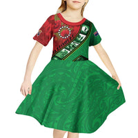 Personalised Cook Islands ANZAC 1915-2026 Filmstrip Kid Short Sleeve Dress Lest We Forget 25 April