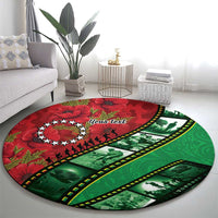 Personalised Cook Islands ANZAC 1915-2026 Filmstrip Round Carpet Lest We Forget 25 April