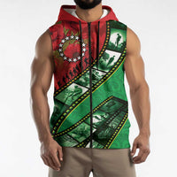 Personalised Cook Islands ANZAC 1915-2026 Filmstrip Sleeveless Zip Hoodie Lest We Forget 25 April LT9 - Polynesian Pride
