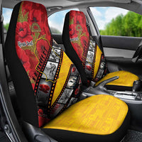 Personalised Niue ANZAC 1915-2026 Filmstrip Car Seat Cover Lest We Forget 25 April