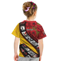 Personalised Niue ANZAC 1915-2026 Filmstrip Kid T Shirt Lest We Forget 25 April