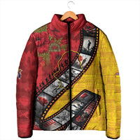 Personalised Niue ANZAC 1915-2026 Filmstrip Padded Jacket Lest We Forget 25 April