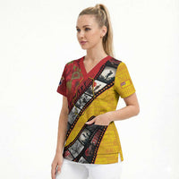 Personalised Niue ANZAC 1915-2026 Filmstrip Scrub Top Lest We Forget 25 April
