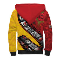 Personalised Niue ANZAC 1915-2026 Filmstrip Sherpa Hoodie Lest We Forget 25 April