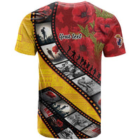 Personalised Niue ANZAC 1915-2026 Filmstrip T Shirt Lest We Forget 25 April