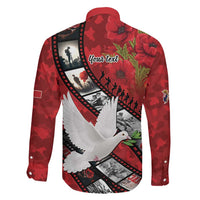 Personalised Tonga ANZAC 1915-2026 Filmstrip Family Matching Off Shoulder Maxi Dress and Hawaiian Shirt Lest We Forget 25 April LT9 - Polynesian Pride