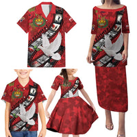 Personalised Tonga ANZAC 1915-2026 Filmstrip Family Matching Puletasi and Hawaiian Shirt Lest We Forget 25 April LT9 - Polynesian Pride