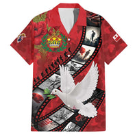 Personalised Tonga ANZAC 1915-2026 Filmstrip Family Matching Tank Maxi Dress and Hawaiian Shirt Lest We Forget 25 April LT9 Dad's Shirt - Short Sleeve Red - Polynesian Pride