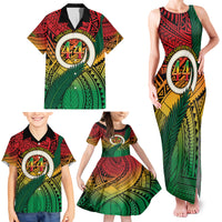 Personalised Vanuatu Yumi 44th Indipendens Dei Family Matching Tank Maxi Dress and Hawaiian Shirt Vanuatuan Broad Tusk with Polynesian Tribal LT9 - Polynesian Pride