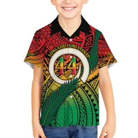 Personalised Vanuatu Yumi 44th Indipendens Dei Family Matching Tank Maxi Dress and Hawaiian Shirt Vanuatuan Broad Tusk with Polynesian Tribal LT9 Son's Shirt Reggae - Polynesian Pride