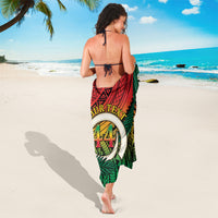 Personalised Vanuatu Yumi 44th Indipendens Dei Sarong Vanuatuan Broad Tusk with Polynesian Tribal
