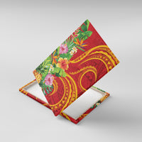 Polynesian Tribal Flower Tattoo Canvas Wall Art Special Vermilion Vibe LT9 With Frame Brownish-red - Polynesian Pride