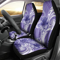 Polynesian Hibiscus Flower Tribal Car Seat Cover Violet Color LT9 - Polynesian Pride